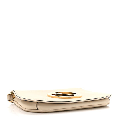Gucci Roxy Calfskin Blondie Chain Shoulder Flap Bag Mystic White