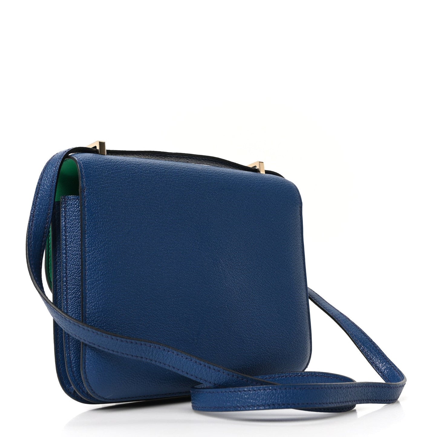 Hermes Chevre Mysore Verso Constance 18 Blue Saphir Menthe