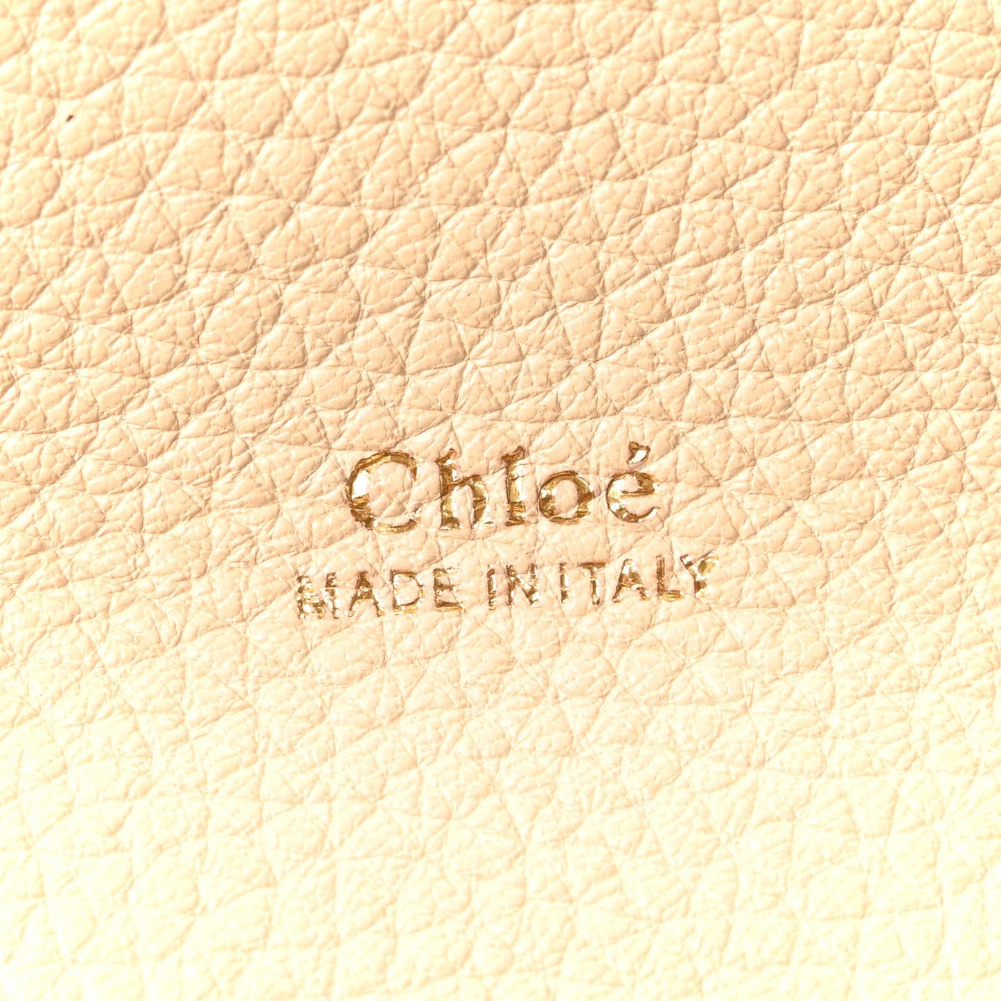 Chloe Shiny Grained Calfskin Medium Aby Day Shoulder Bag Blondie Beige