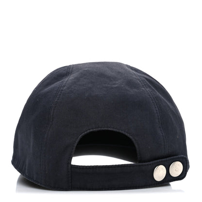 Hermes Cotton Canvas Miles H Mors Cap 58 Marine