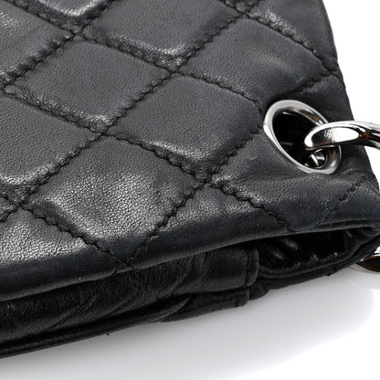 Chanel Lambskin Quilted Chain Mail Shoulder Bag Black