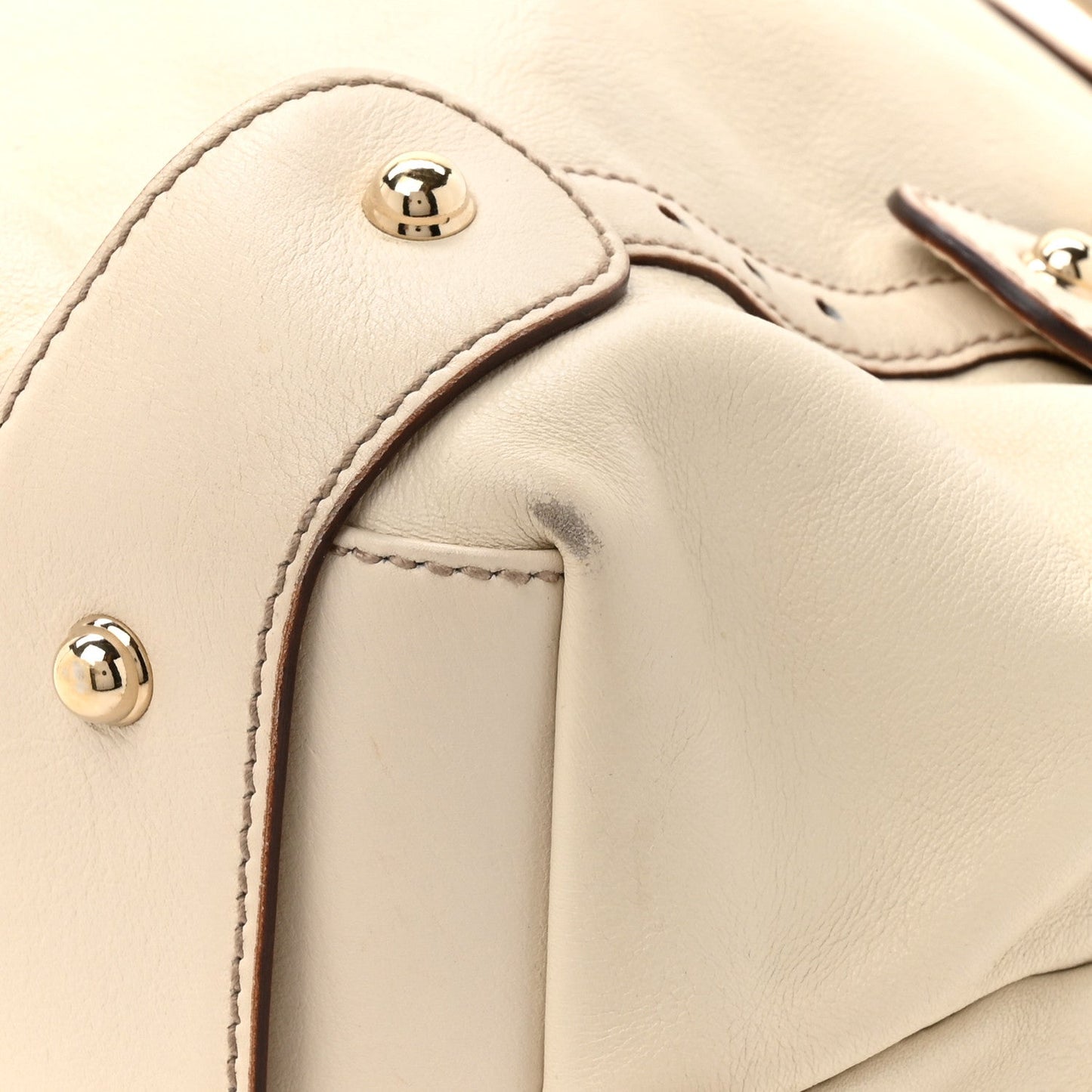 Gucci Calfskin Medium Pelham Shoulder Bag Off White