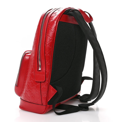 Gucci Guccissima Signature Day Backpack Hibiscus Red