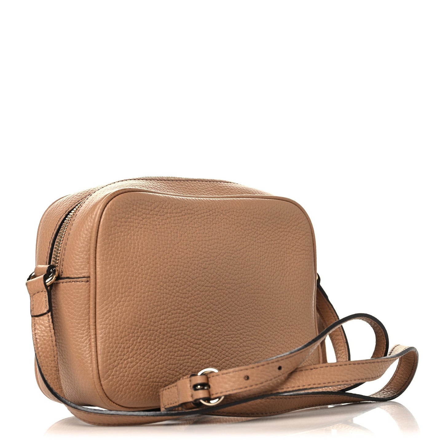 Gucci Pebbled Calfskin Small Soho Disco Bag Camelia
