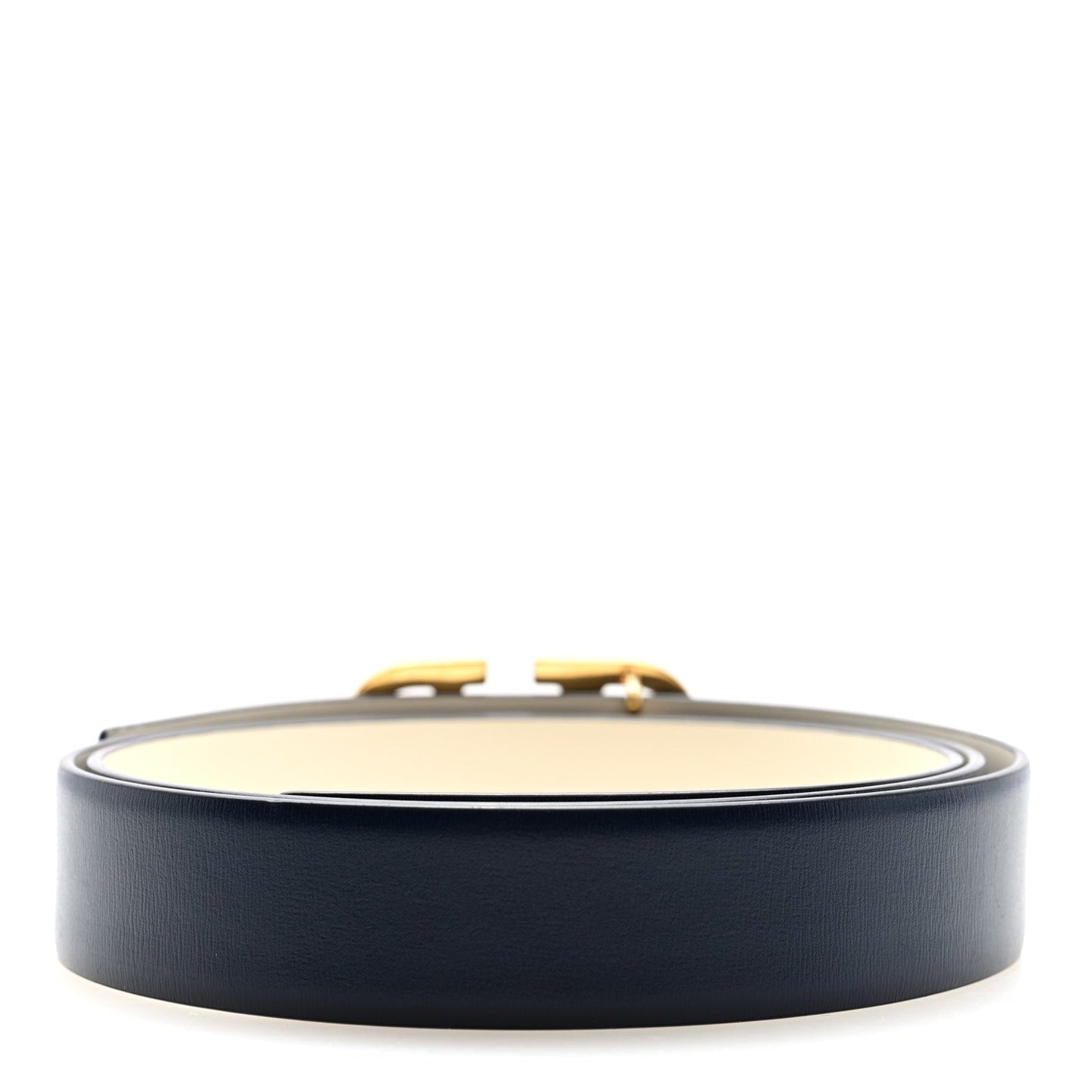 Valentino Garavani Calfskin VLogo Reversible Belt 100 40 Navy White