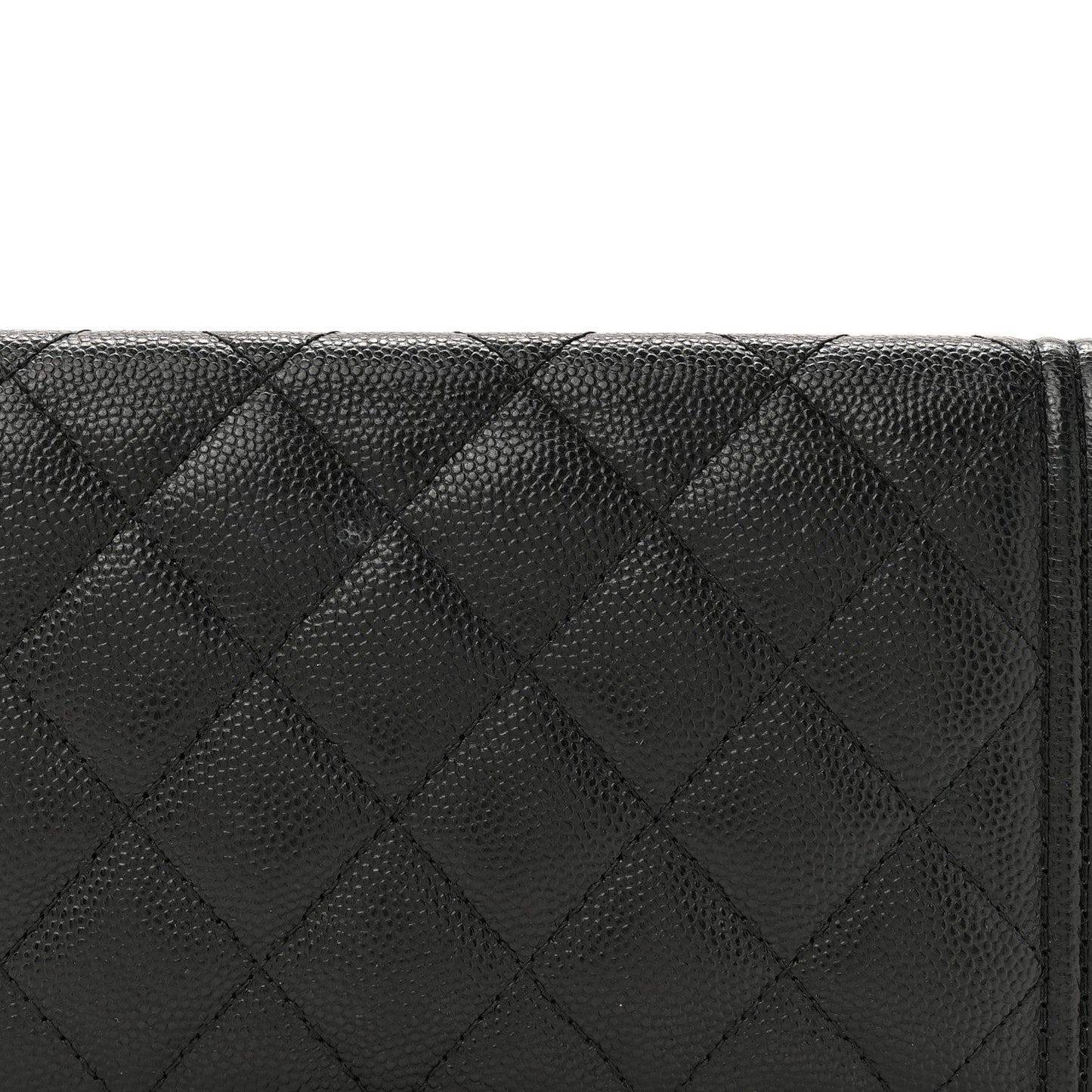 Chanel Caviar Quilted Boy Yen Wallet Black