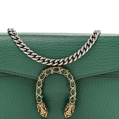 Gucci Dollar Calfskin Crystal Super Mini Dionysus Shoulder Bag Emerald