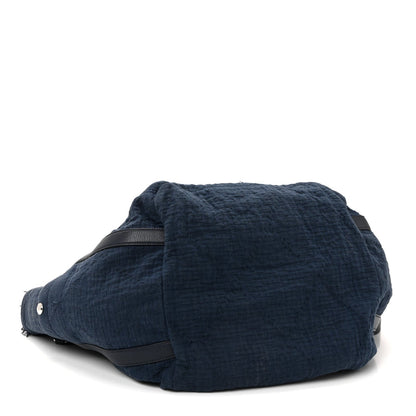 Chanel Canvas Small Double Face Tote Navy