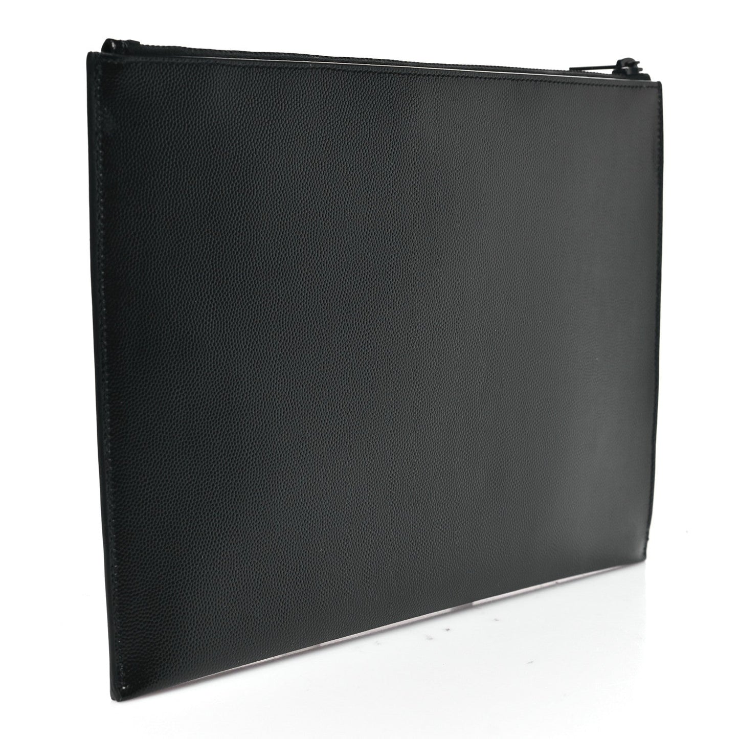 Saint Laurent Grain De Poudre Zipped Tablet Holder Black