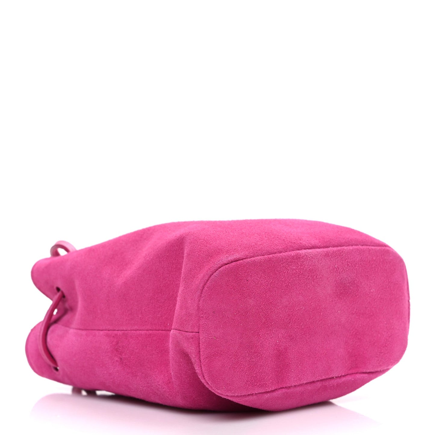 Miu Miu Camoscio Mini Drawstring Bag Fuxia