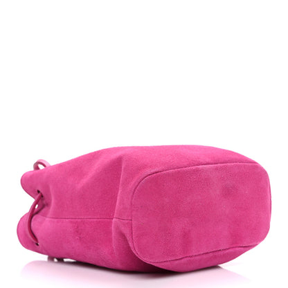 Miu Miu Camoscio Mini Drawstring Bag Fuxia