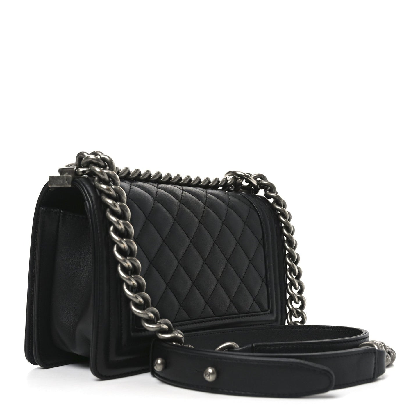 Chanel Lambskin Quilted Small Boy Flap Black