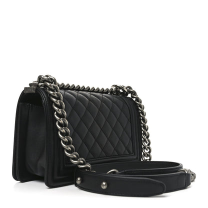 Chanel Lambskin Quilted Small Boy Flap Black