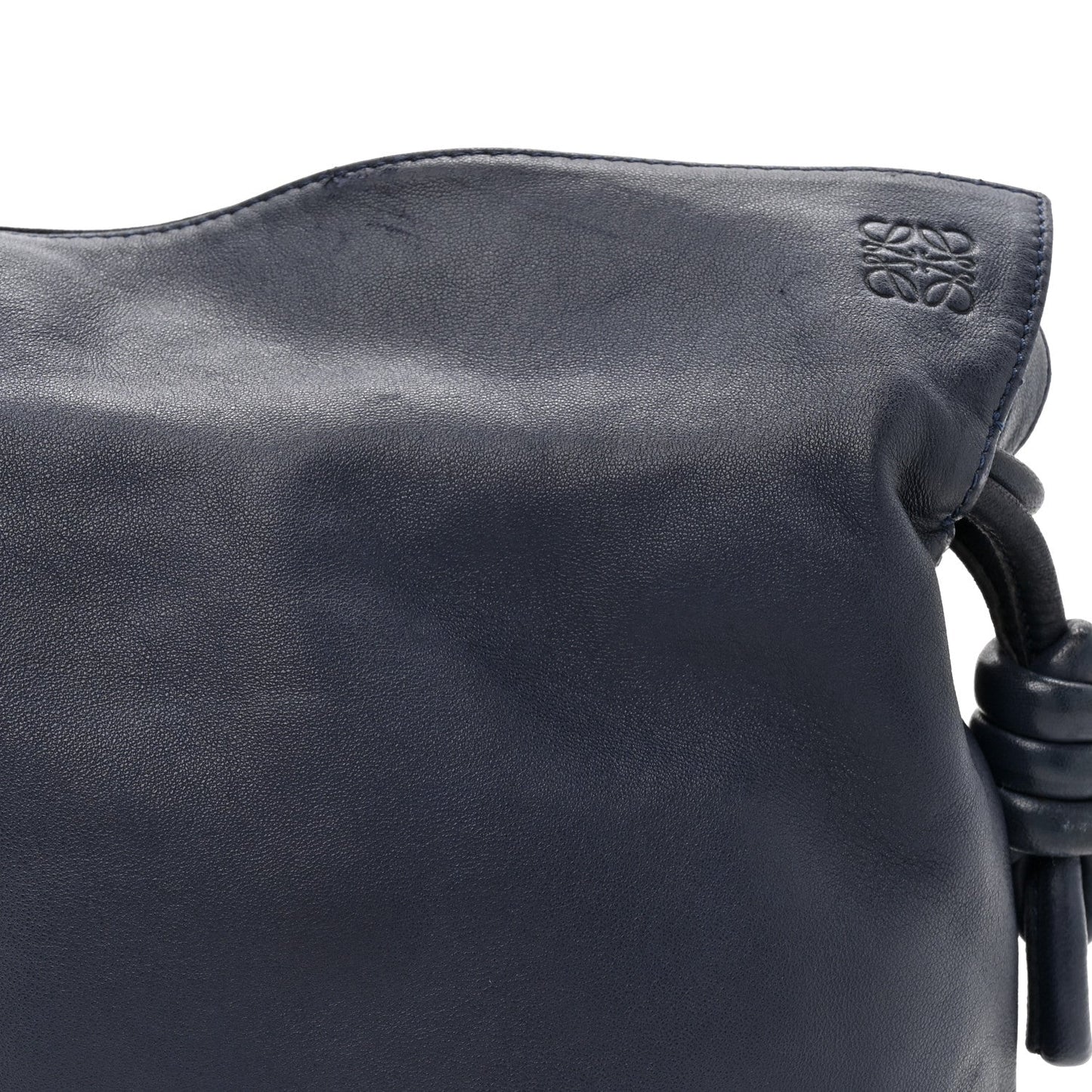Loewe Calfskin Mini Flamenco Knot Clutch Abyss Blue