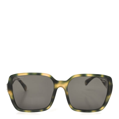 Chanel Acetate Square Sunglasses 5408 Green