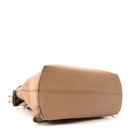 Fendi Vitello Century Pearl Bi-Color Scalloped Back to School Backpack Cuoio Camelia