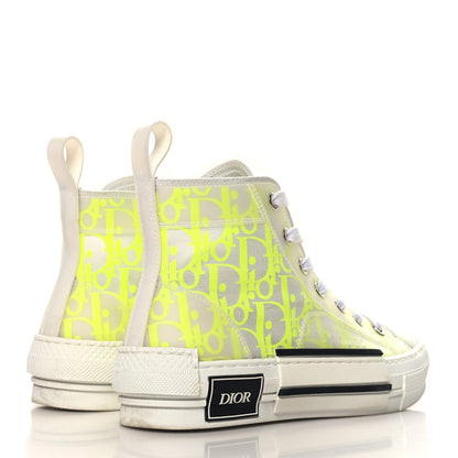 Christian Dior Technical Canvas Oblique Mens B23 High Top Sneakers 35 Yellow