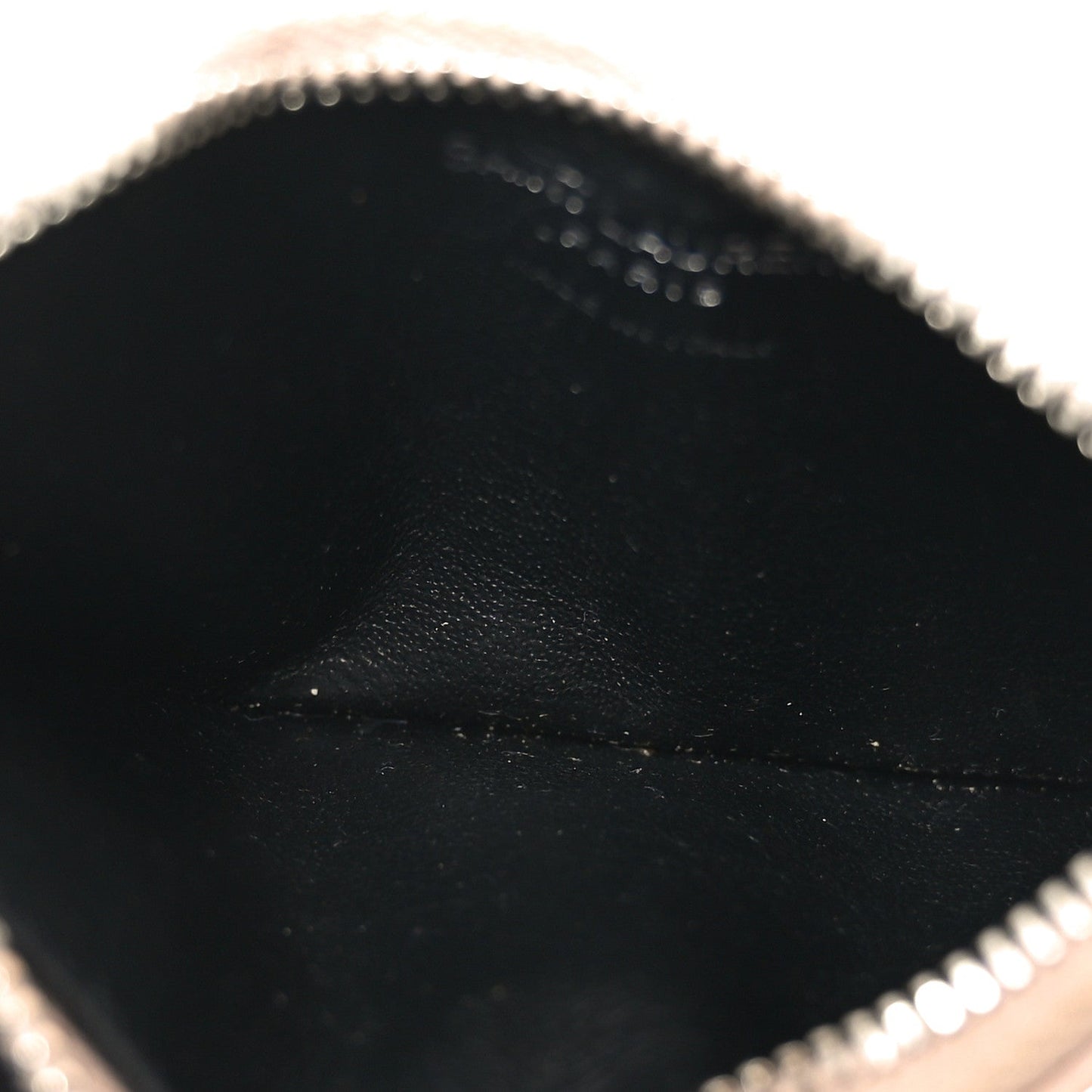 Saint Laurent Grain De Poudre Matelasse Chevron Monogram Fragments Zippered Card Case Marble Pink