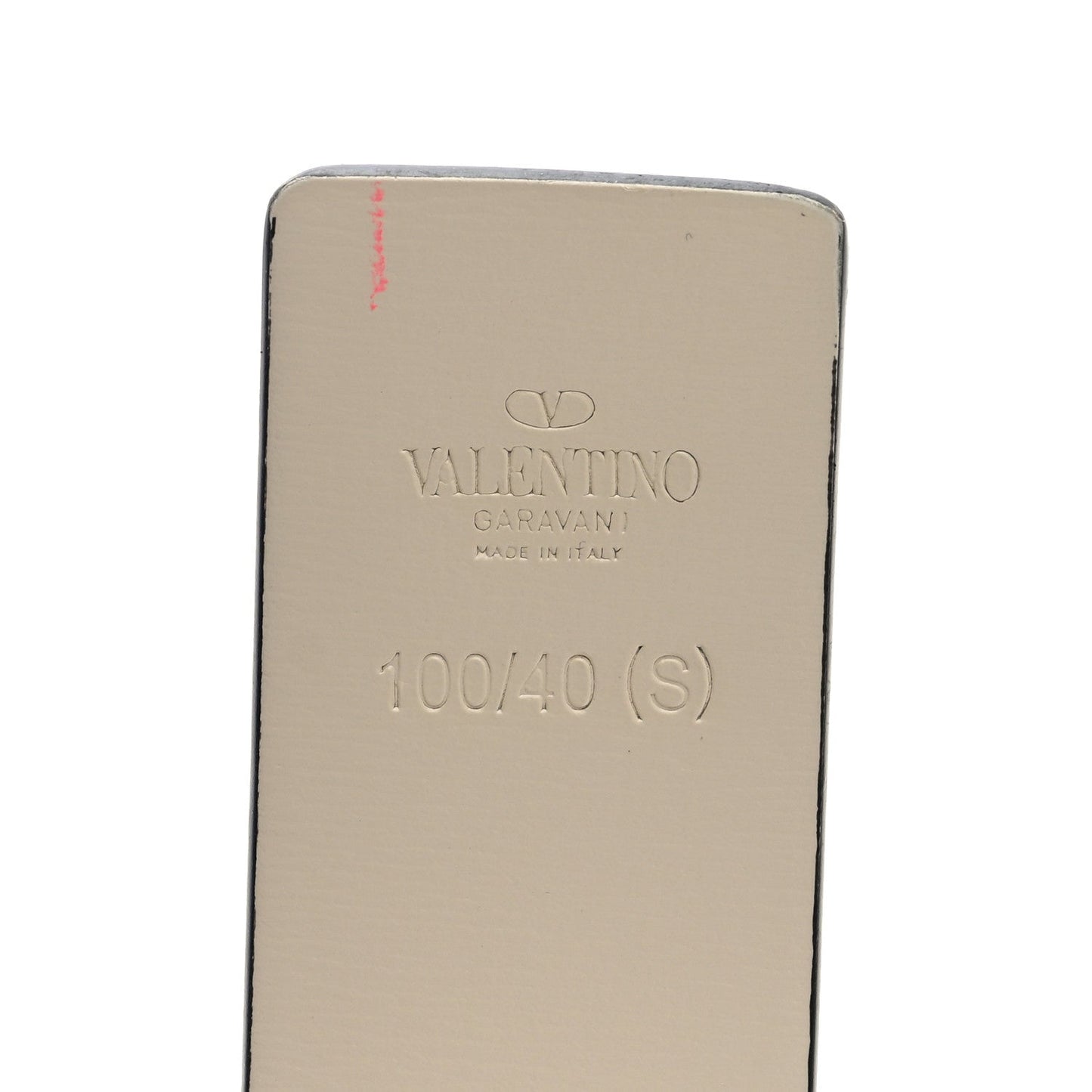 Valentino Garavani Calfskin VLogo Reversible Belt 100 40 Navy White