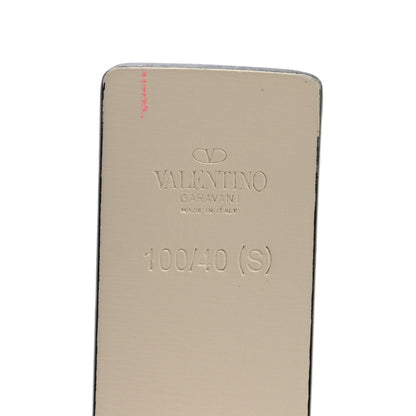 Valentino Garavani Calfskin VLogo Reversible Belt 100 40 Navy White