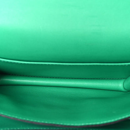 Hermes Chevre Mysore Verso Constance 18 Blue Saphir Menthe