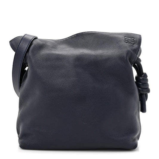 Loewe Calfskin Mini Flamenco Knot Clutch Abyss Blue