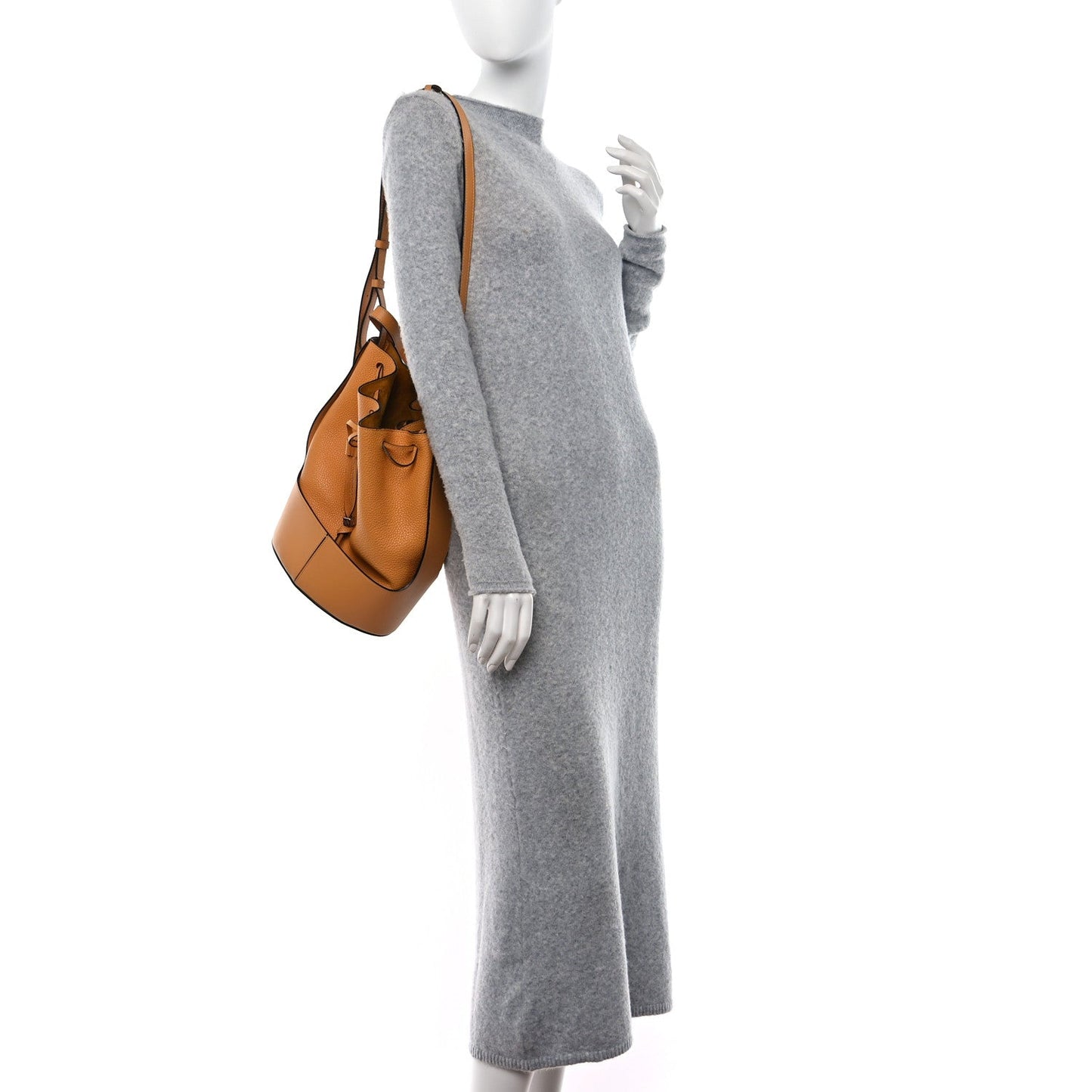 Loewe Grained Calfskin Medium Balloon Bag Saffron Yellow