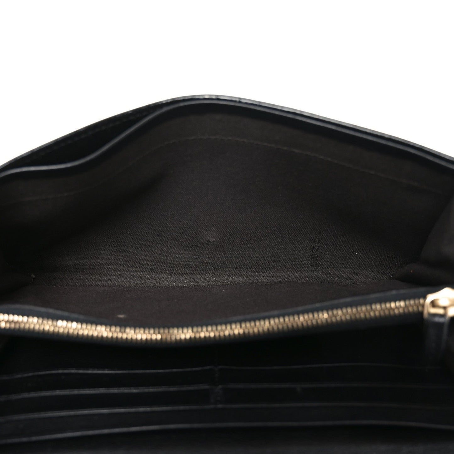 Fendi Patent Zucchino Continental Wallet Black