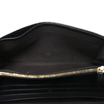 Fendi Patent Zucchino Continental Wallet Black
