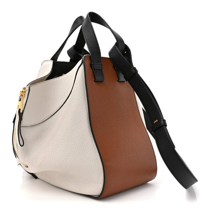Loewe Calfskin Small Hammock Shoulder Bag Tan Ivory Black