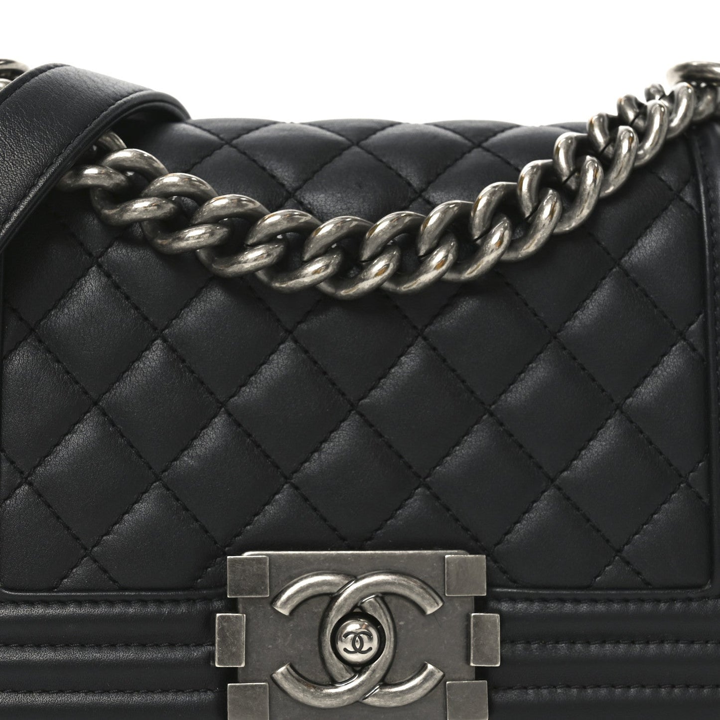 Chanel Lambskin Quilted Small Boy Flap Black