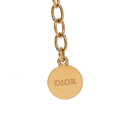 Christian Dior Metal Pearl Resin Dio(r)evolution Necklace Gold Orange