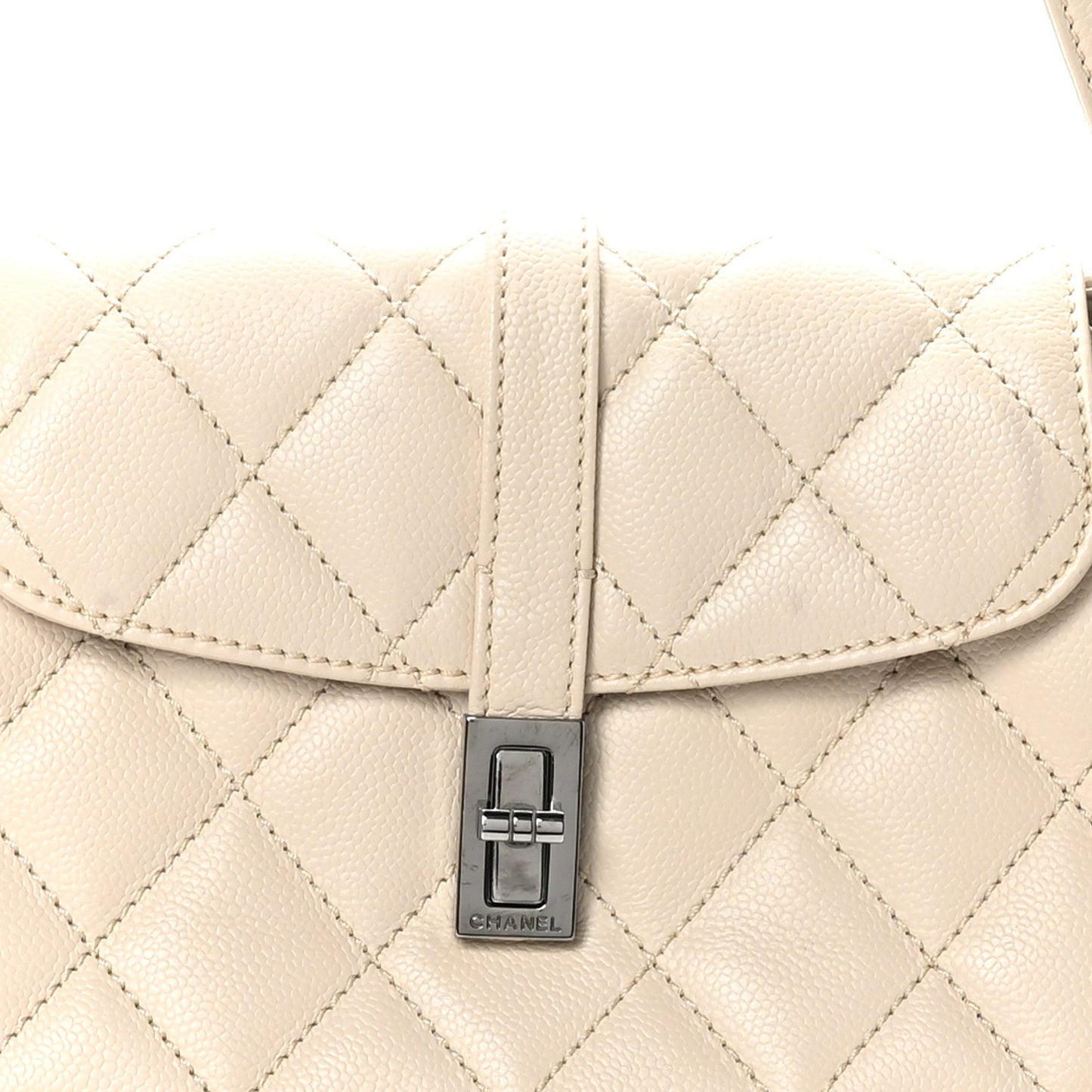 Chanel Caviar Quilted Mademoiselle Flap Bag Light Beige