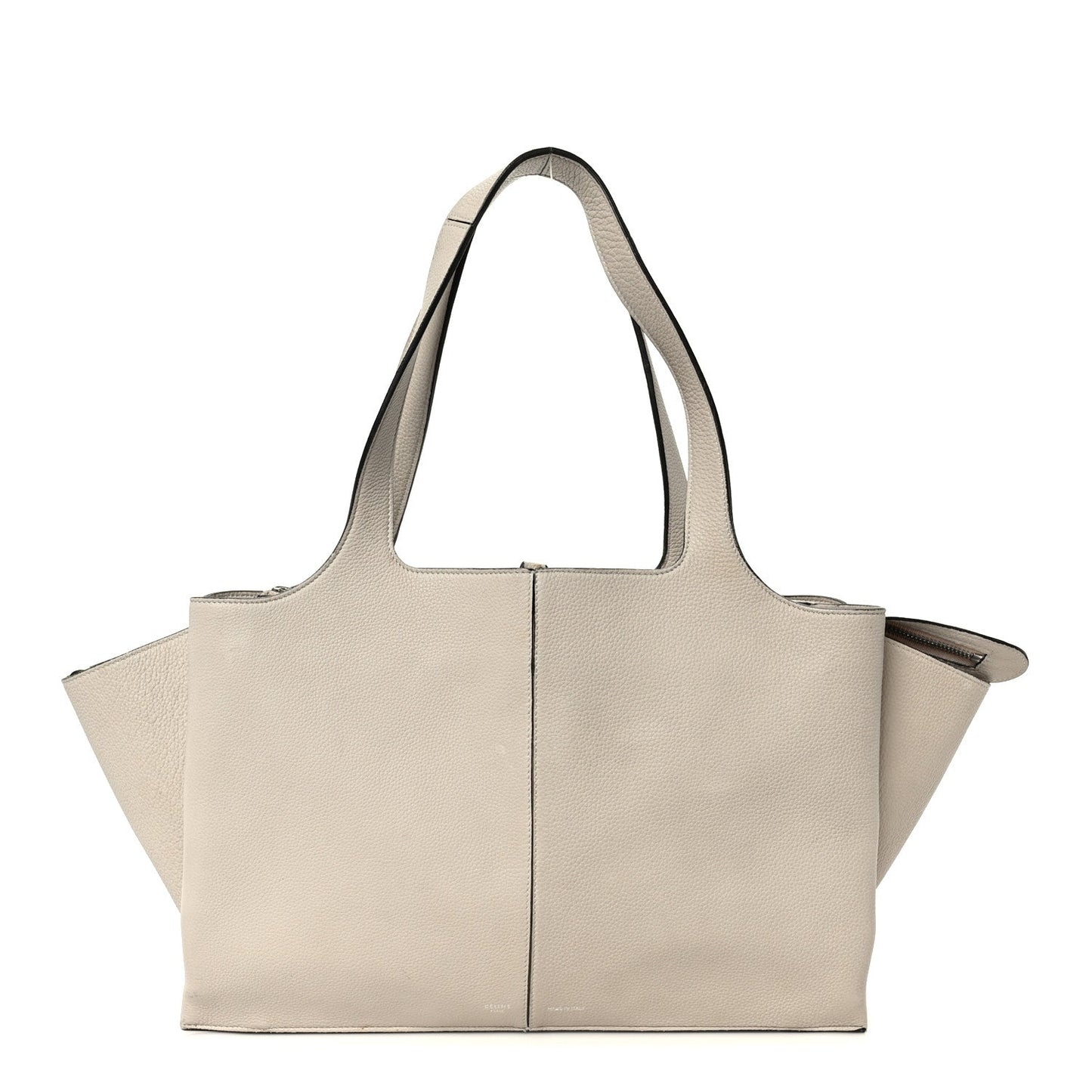 Celine Baby Grained Calfskin Medium Tri-Fold Bag Powder