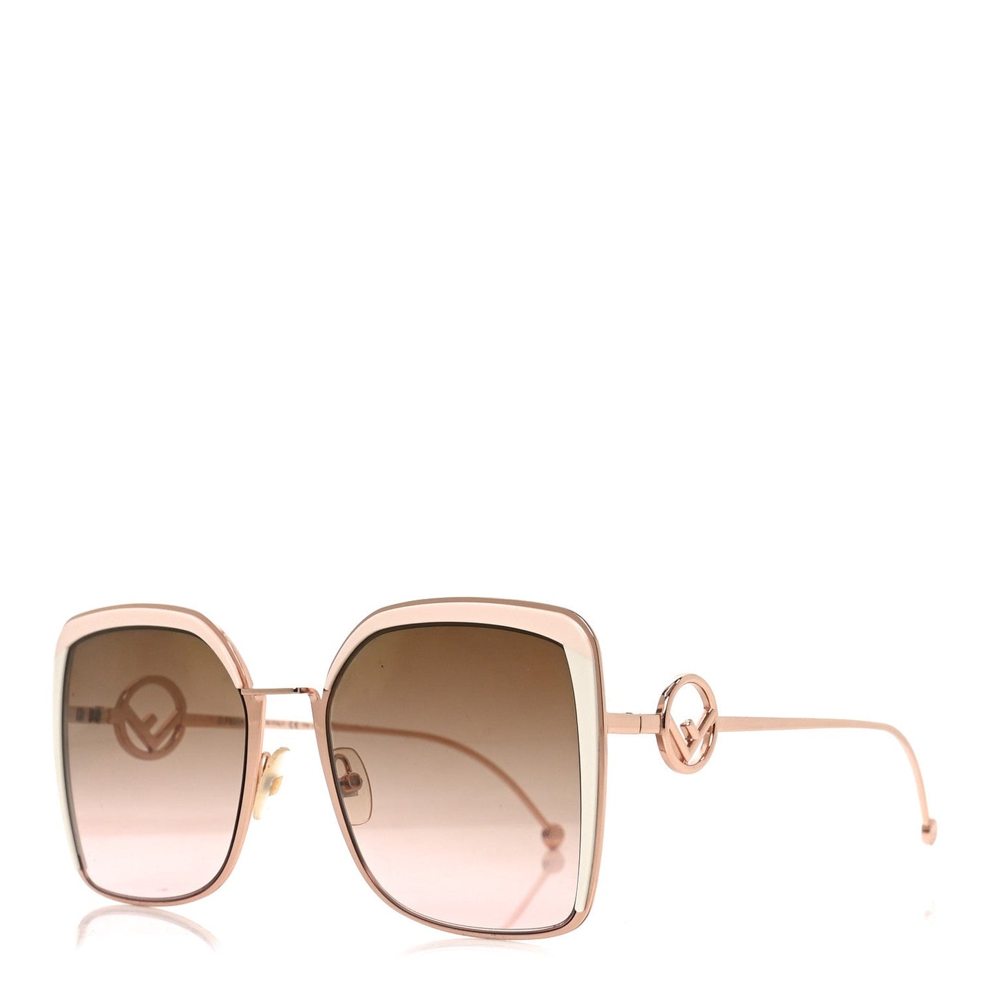 Fendi Metal Acetate F is Fendi Square Sunglasses FF 0294/S Rose Gold