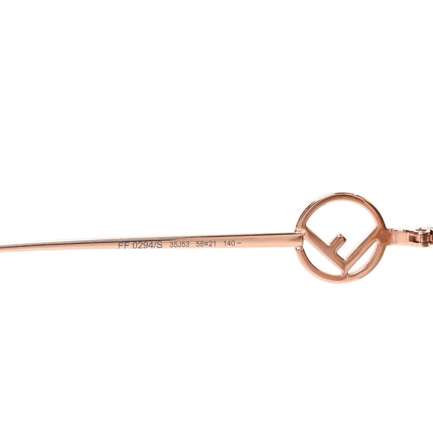 Fendi Metal Acetate F is Fendi Square Sunglasses FF 0294/S Rose Gold