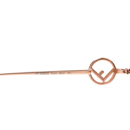 Fendi Metal Acetate F is Fendi Square Sunglasses FF 0294/S Rose Gold