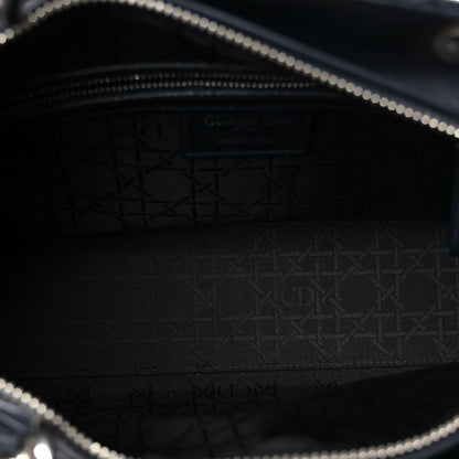 Christian Dior Lambskin Cannage Large Lady Dior Navy Blue