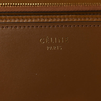 Celine Box Calfskin Medium Classic Box Flap Bag Camel