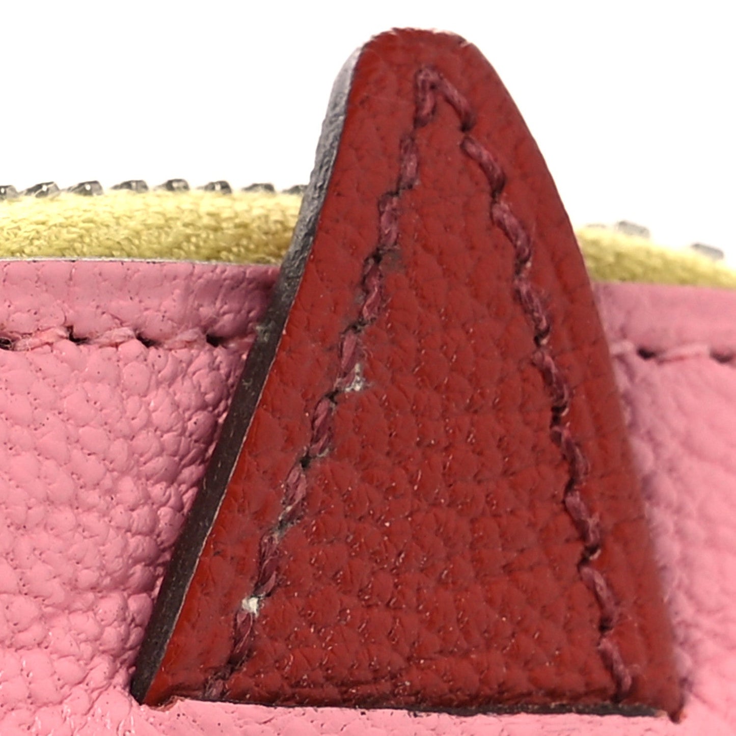 Hermes Chevre Mysore Paddock Change Purse Rose Confetti Brique