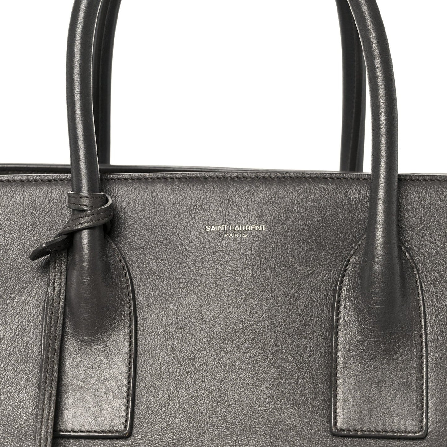 Saint Laurent Calfskin Large Sac de Jour Carryall Grey