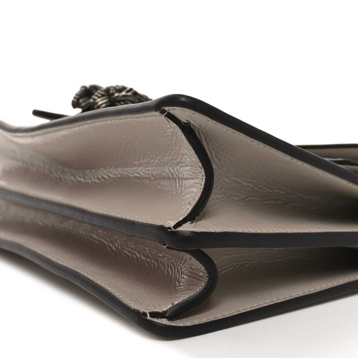 Gucci Crinkled Patent Small Dionysus Shoulder Bag Sphinx