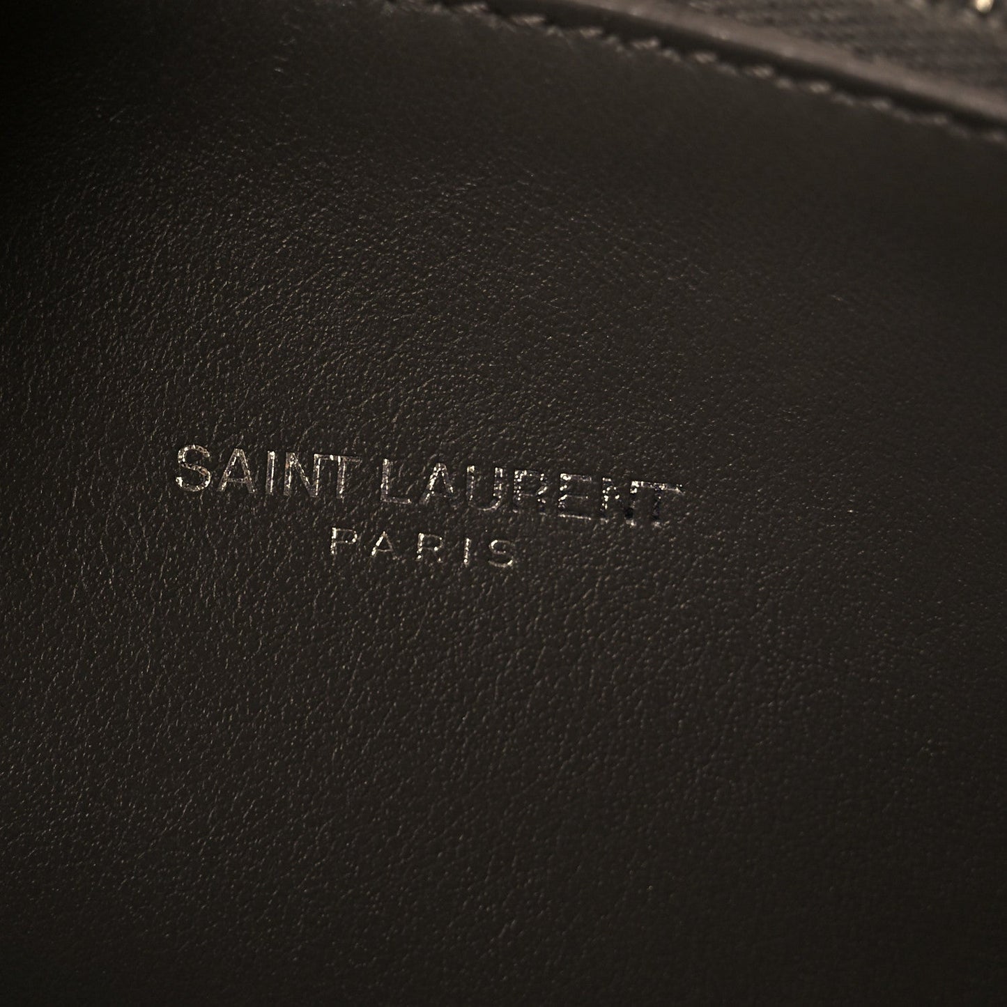 Saint Laurent Grained Calfskin Topstich Baby Sac De Jour Grey