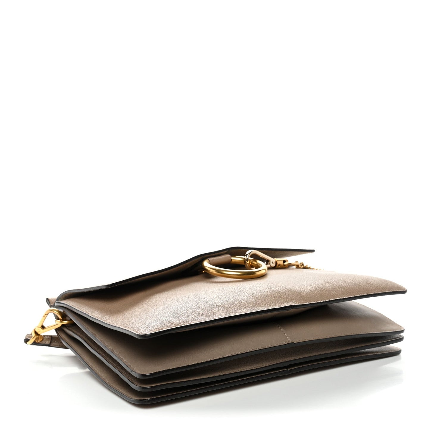 Chloe Goatskin Medium Faye Shoulder Bag Motty Grey