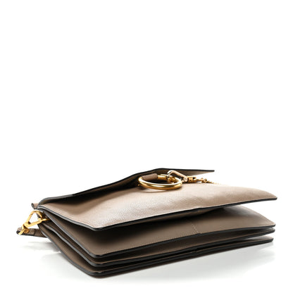 Chloe Goatskin Medium Faye Shoulder Bag Motty Grey