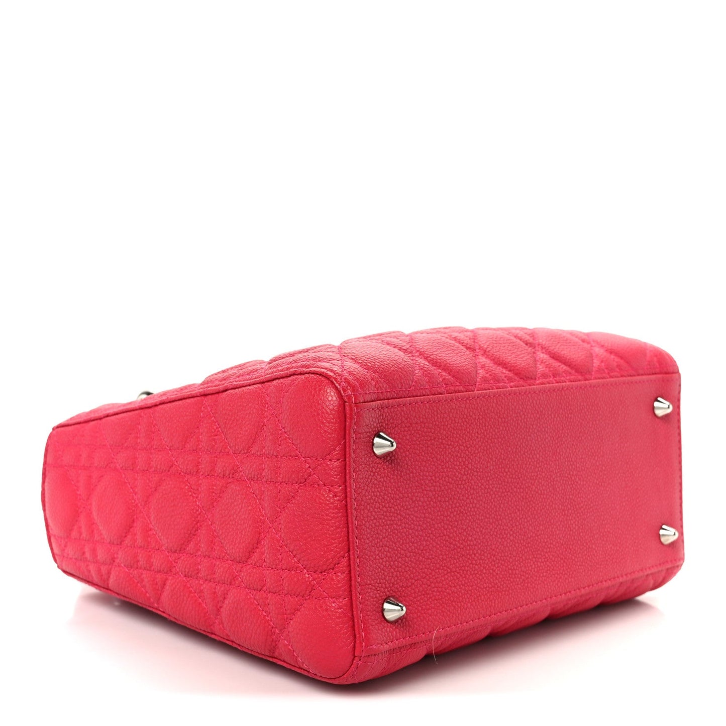 Christian Dior Grained Calfskin Cannage Medium Lady Dior Pink