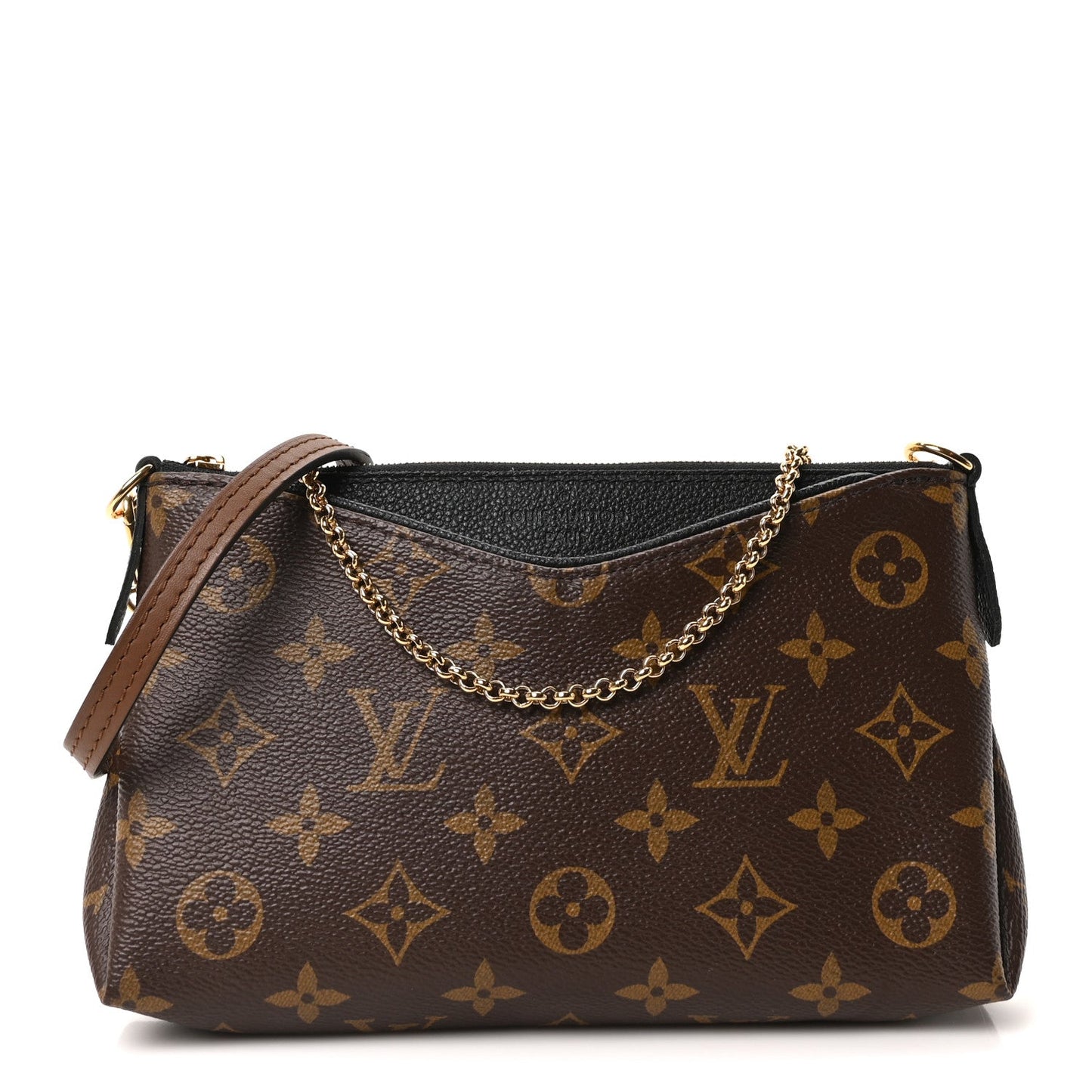 Louis Vuitton Monogram Pallas Clutch Black