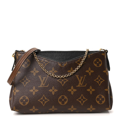 Louis Vuitton Monogram Pallas Clutch Black