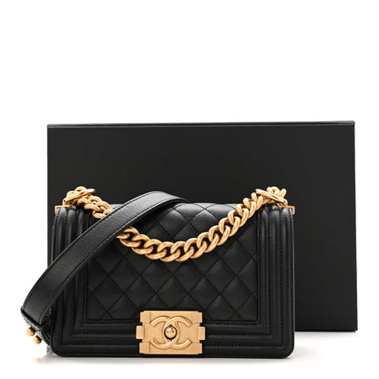 Chanel Caviar Quilted Small Boy Flap Black