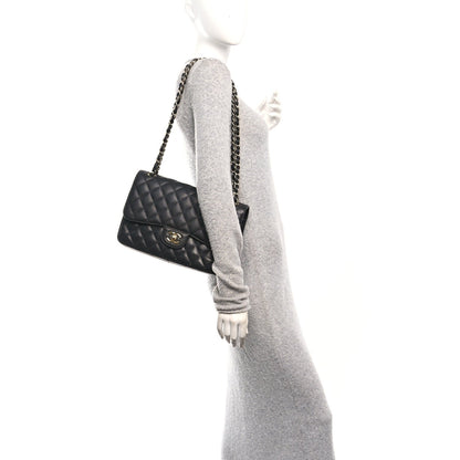Chanel Caviar Quilted Jumbo Double Flap Black